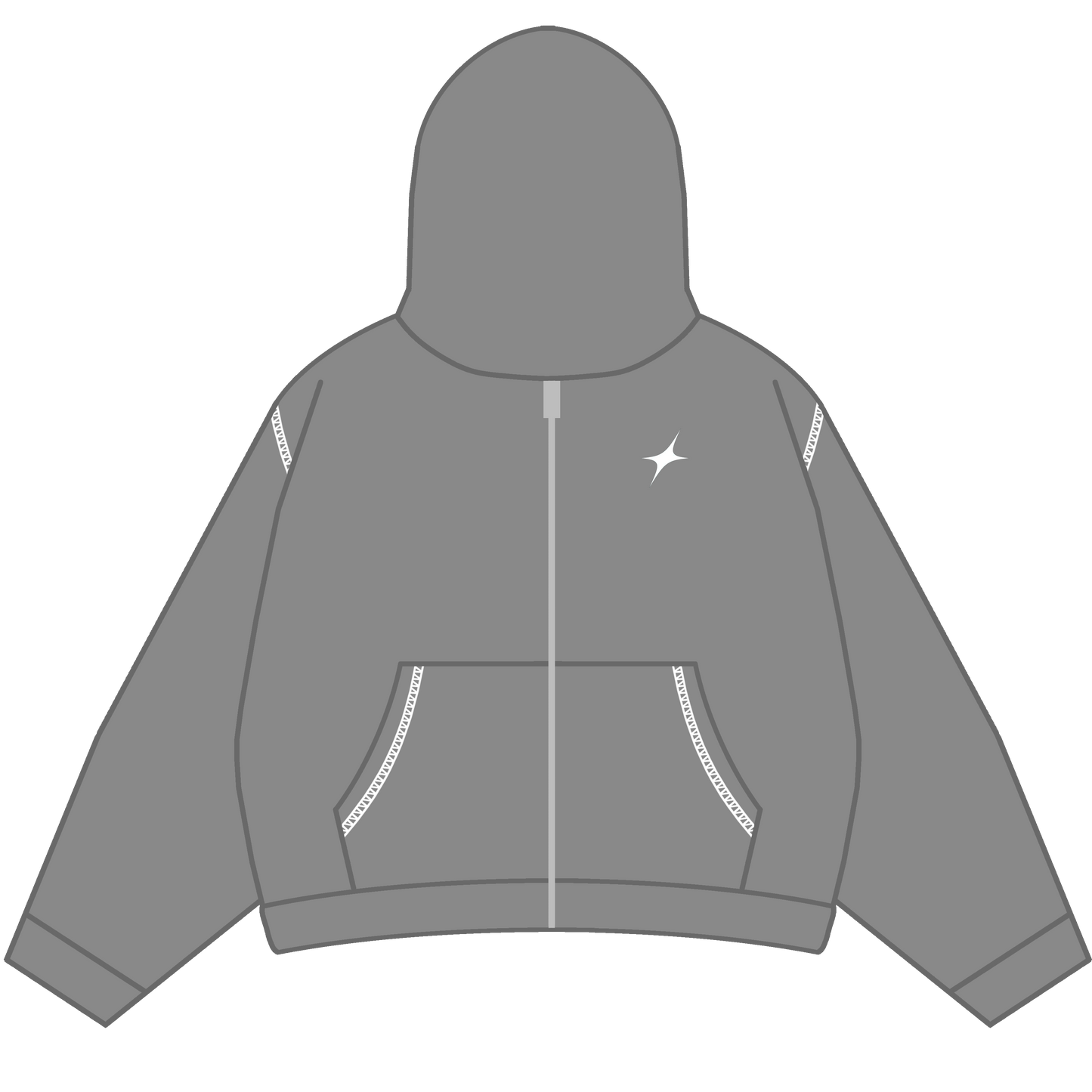 HOODIE PLANN GRANITE GREY